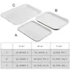Rectangular Shape Serving Tray Stackable Tea Tray Wear-resistant Non-slip Food Serving Trays White Plastic Tray For Kitchen 6