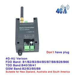 4G LTE SMS Remote Control Switch for Automatic Garage and Gate Openers (4G - AU Without Plug)