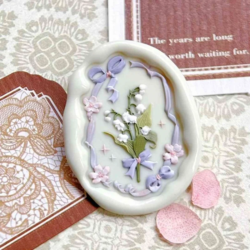 Diy Creative Stamps Lacquer Roses Sunflowers Carved Fireworks Gemstones Alien Reliefs Cats Cute Copper Head Stamps Toys Envelope
