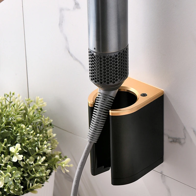 Фото Универсальный кронштейн для хранения волос Dyson Фен Выпрямитель HT01/HS03/HS01/SH05 щипцы для завивки без необходимости пробивания отверстий полка для хранения деталей №3