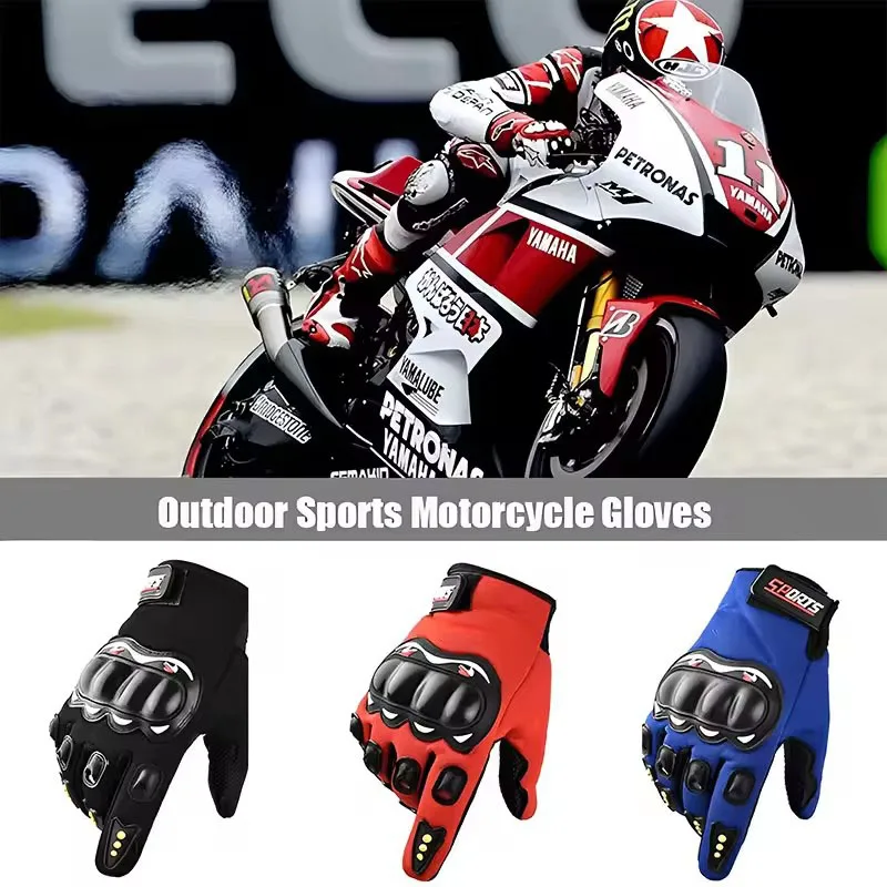 Outdoor Hiking Gloves Breathable Full Finger Racing Hard Shell Gloves Shock-absorbing Riding Off-road Motorcycle Gloves