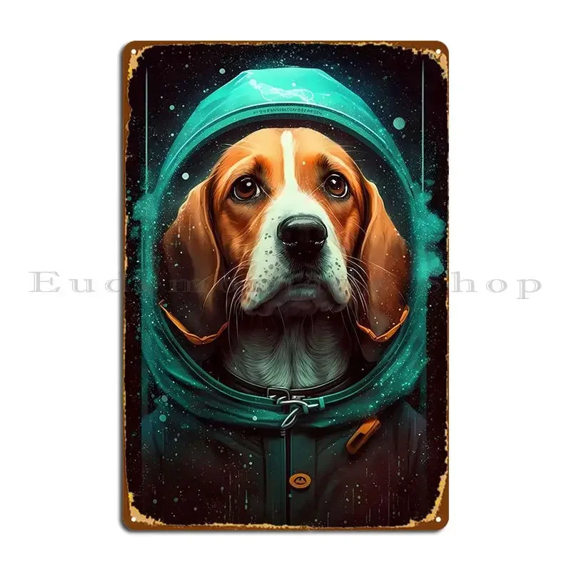 Beagle Dog Metal Sign Club Bar Bar Cave Wall Custom Classic Tin Sign Poster