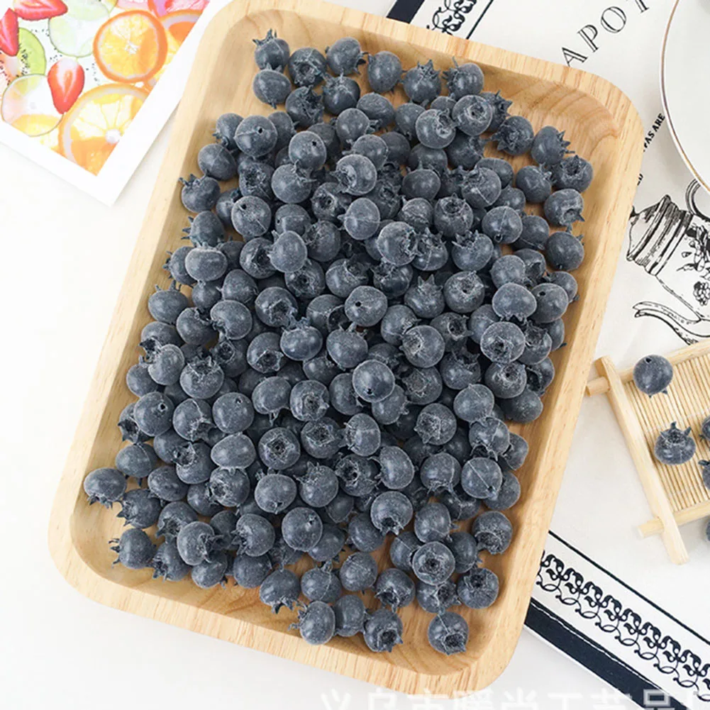 20PCS Artificial Fruits and Vegetables Plastic Blueberry Photo Props Home Decor