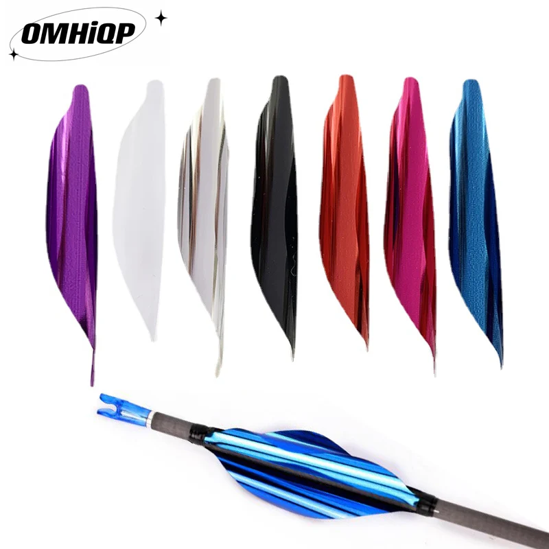 200 Piume Per Freccia Tiro Con L'Arco - Lunghezza Intera - Fletching Striato - ONTFIHS