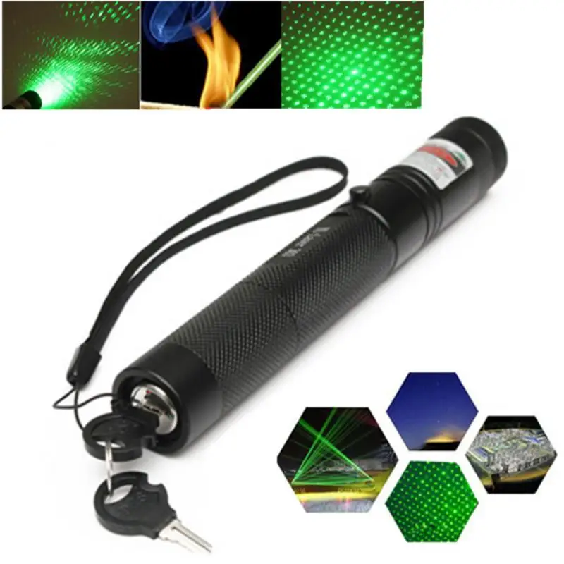 

Green Tactical Laser Pointer 10000m 2 In 1 Detachable Lamp Holde Laser Torch Visible Focus Focusable Burn Match For Hunting