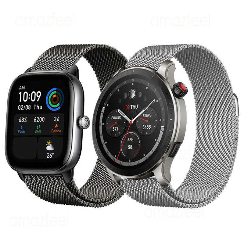 Per Amazfit Gtr 4/3/2/2E Cinturino In Metallo Bracciale Magnetico Per Amazfit Gts 4 Mini/Gts 2 Mini/Gts 3/Gts 2E Cinturino Da Polso In Acciaio Inossid