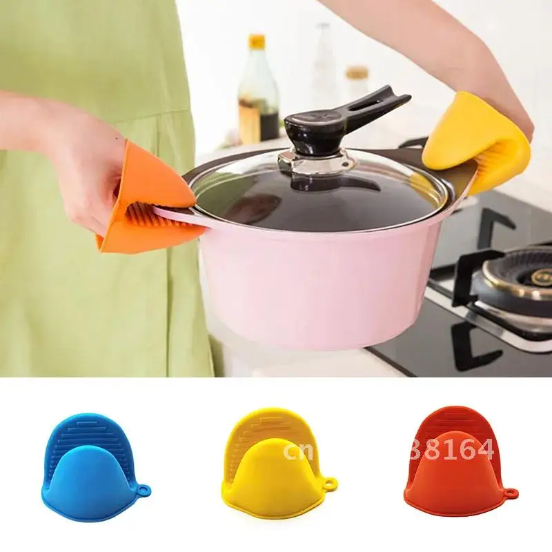 

Cooking Baking Oven Mitts Hand Clip Kitchen Silicone Heat Resistant Gloves Clips Non Stick Anti-Slip Pot Dish Bowl Holder Clip