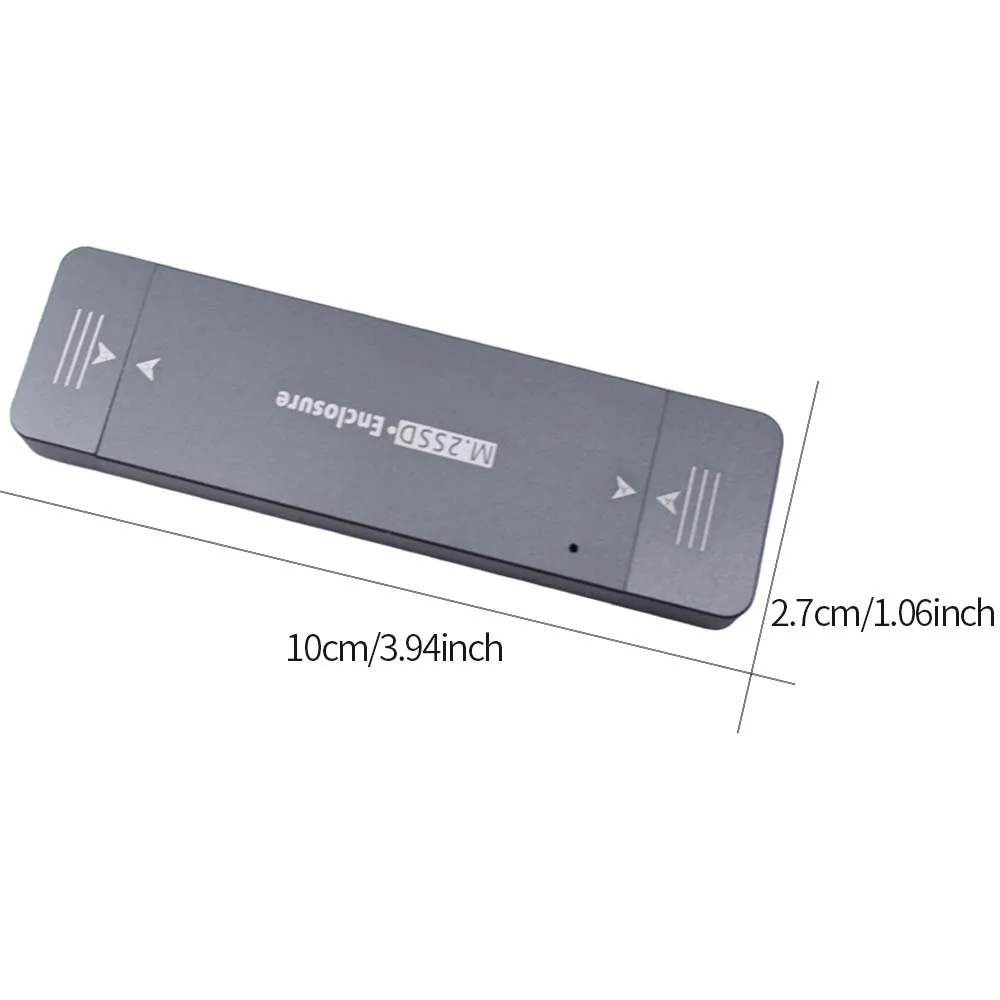 TISHRIC NVME Enclosure NGFF SSD Case for Hard Drive 1.8Inch External Case USB3.0 Type-C M2 Ngff NVMe 2230/42 SSD with for Laptop