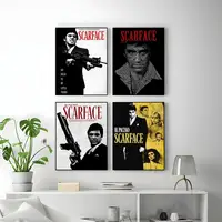 ⁦بوسترات جدارية لفيلم سكارفيس الشهير توني مونتانا | Classic Movie Scarface Tony Montana Wall Poster Art Decor⁩ - الصورة ⁦2⁩