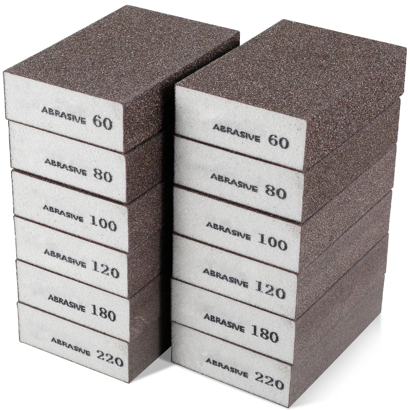 New12PcsSandingSponges6080100120180220GritSandingBlocksWet