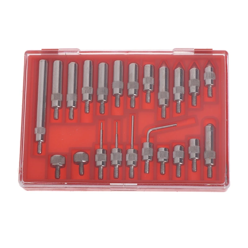 

22 Pieces Dial Pointed Tip Dial Gauge Tip Steel Test Contact Pointed Tip with Storage for Case Porta