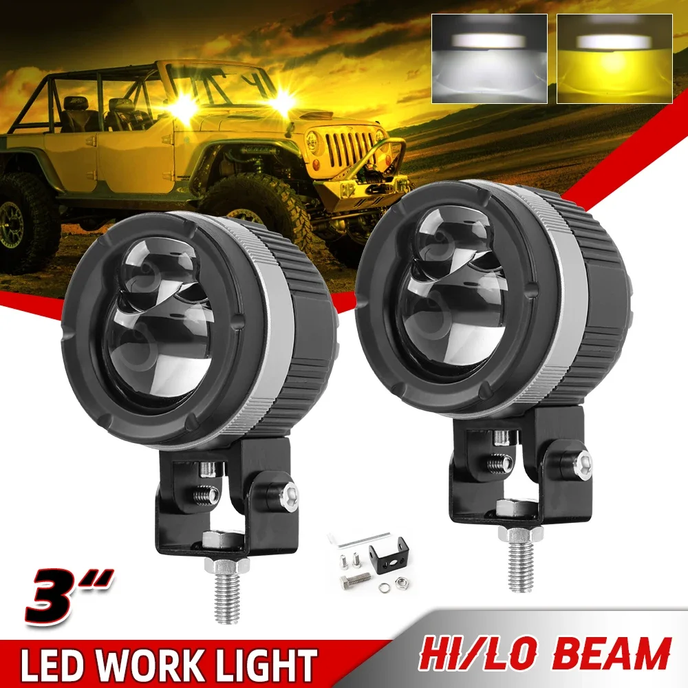 12V 24V 3inch Car LED Work Light Bar Running Lights Spot Fog Light For Truck Car Tractor SUV ATV 4x4 Driving Headlights Lamp