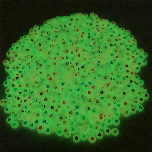 7mm Luminous Letter Beads Alphabet Acrylic Spaced Beads For Jewelry Making DIY Charms Bracelet Necklac