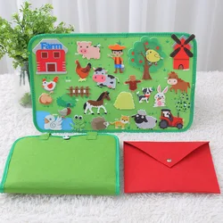 Montessori Travel Felt Story Board: Interactive Learning & Storytelling Kit (Farm Animals)