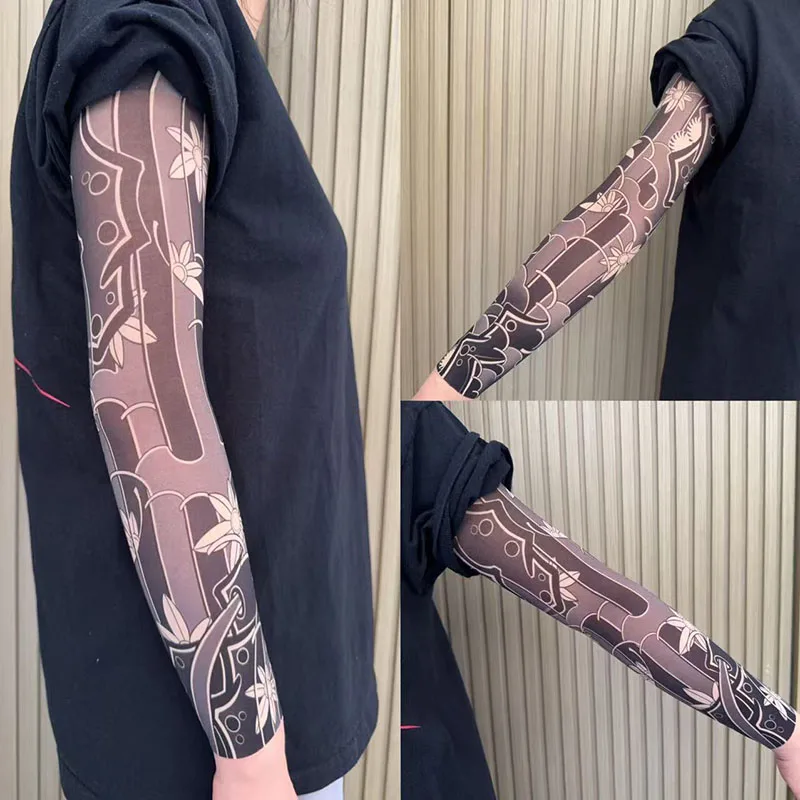 mangas de brazo de tatuaje de estilo japonés, puños con protección uv, puños extraíbles, mangas para hombres y mujeres, accesorios de moda para fiesta de cosplay Mangas de brazo de tatuaje de estilo japonés, puños con protección Uv, puños extraíbles, mangas para hombres y mujeres, accesorios de moda para fiesta de Cosplay 5