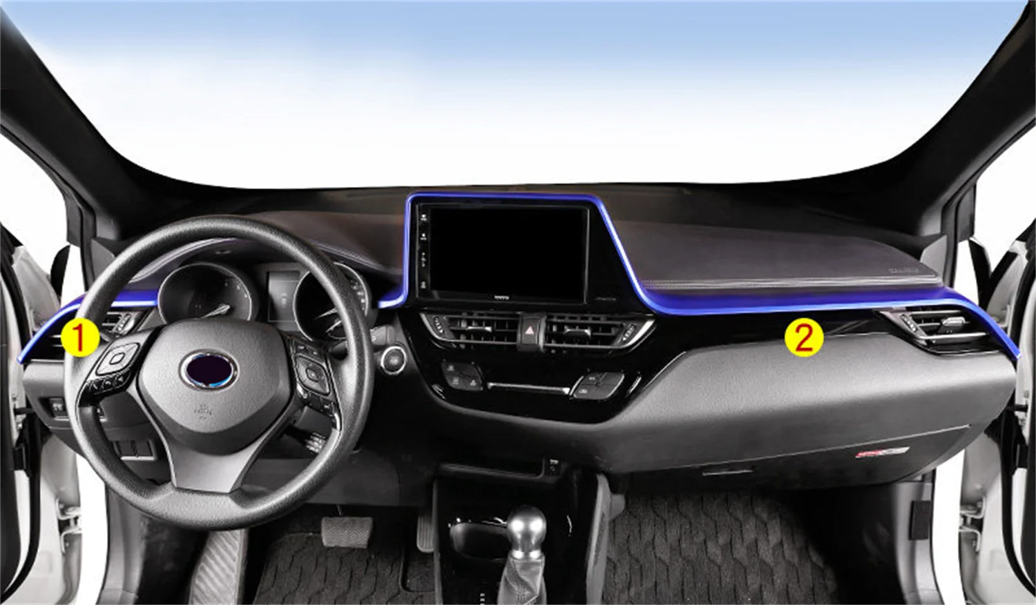 Auto interieur styling ABS Auto Stuurwiel Decoratie Afdekking Trim