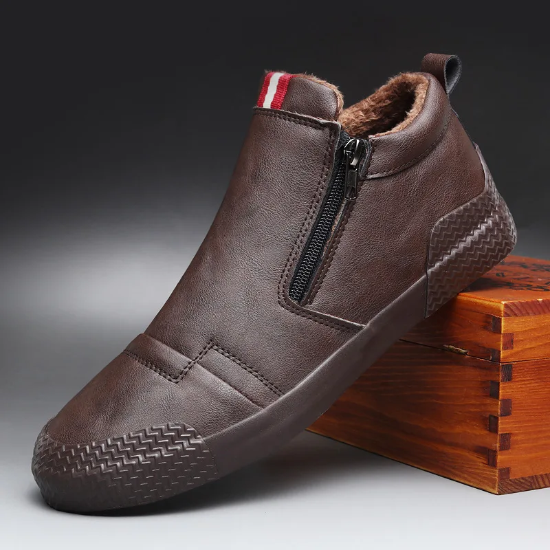 

New Men's Leather Shoes Korean Trend Comfortable Loafer Men Shoes British Fashion Men High Top Sneakers New Moccasins Men s98