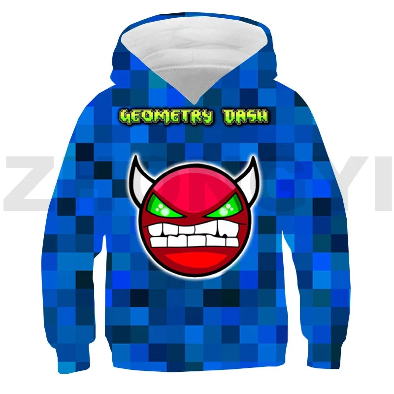 Felpa Con Cappuccio Geometry Dash Classic Gamer Nera Da Gioco - Foto 5