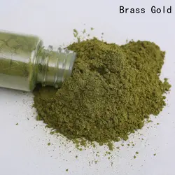 Purple Natural Mica Powder Pigments for DIY Art and Crafts - 25ml Shimmering Resin and Nail Gel Enhancer (Brass Gold)