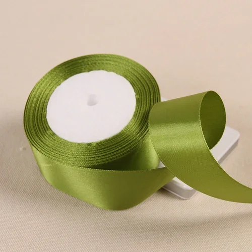 Versatile Green Grosgrain Ribbon for Crafts and Gift Wrapping