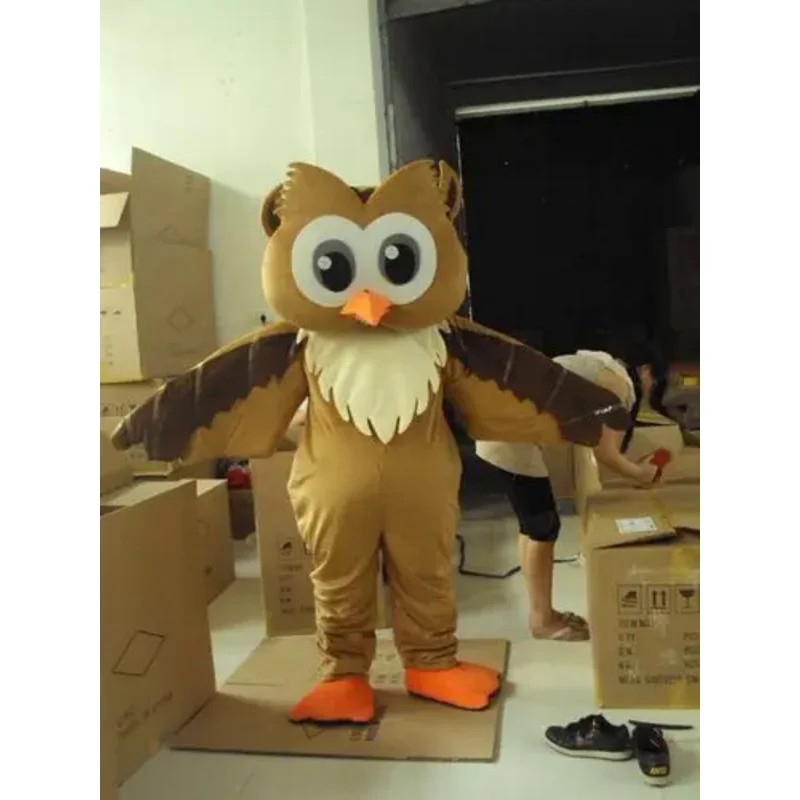 

2024Classic Version big face Brown Owl Mascot Costume Adult Halloween Birthday party cartoon Apparel Cosplay Costumes adult size