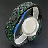 MISSFOX Watches For Men Classic Green Date Waterproof Male Quartz Reloj Fashion Luxury Stainless Steel Diamond Men's Wristwatch 6