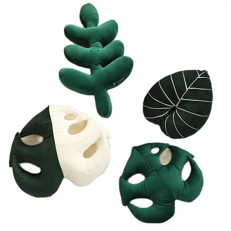 Cojín creativo de hojas verdes, plantas tropicales, Glory, Philodendron, alian, Alocasia, decoraciones para el hogar, sala de estar, sofá, suministros, almohada