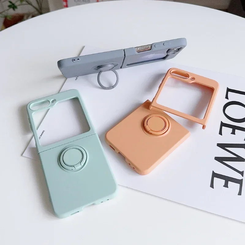 Elegant Rotating Ring Bracket Soft Silicone Phone Case - Shockproof Protector Cover