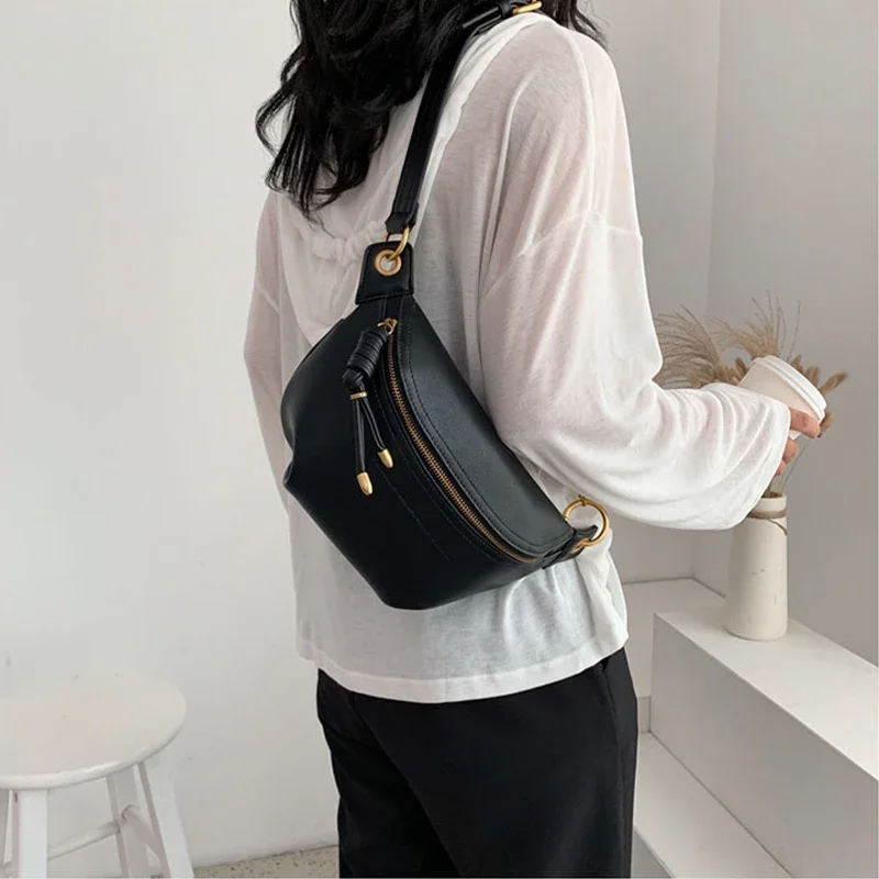 

New Women Waist Packs Leather Fanny Letter Belt Bags Shoulder Wild Messenger Fashion Chest Crossbody Bag Handbags Bolso Mujer