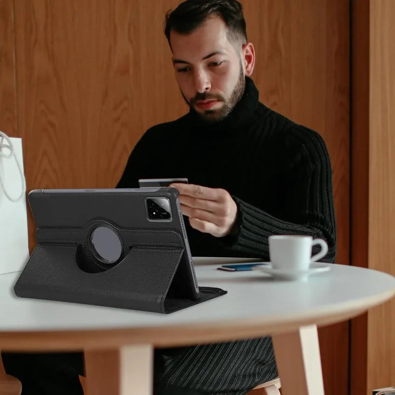 360 Degree Rotating PU Leather Tablet Case with Stand Holder