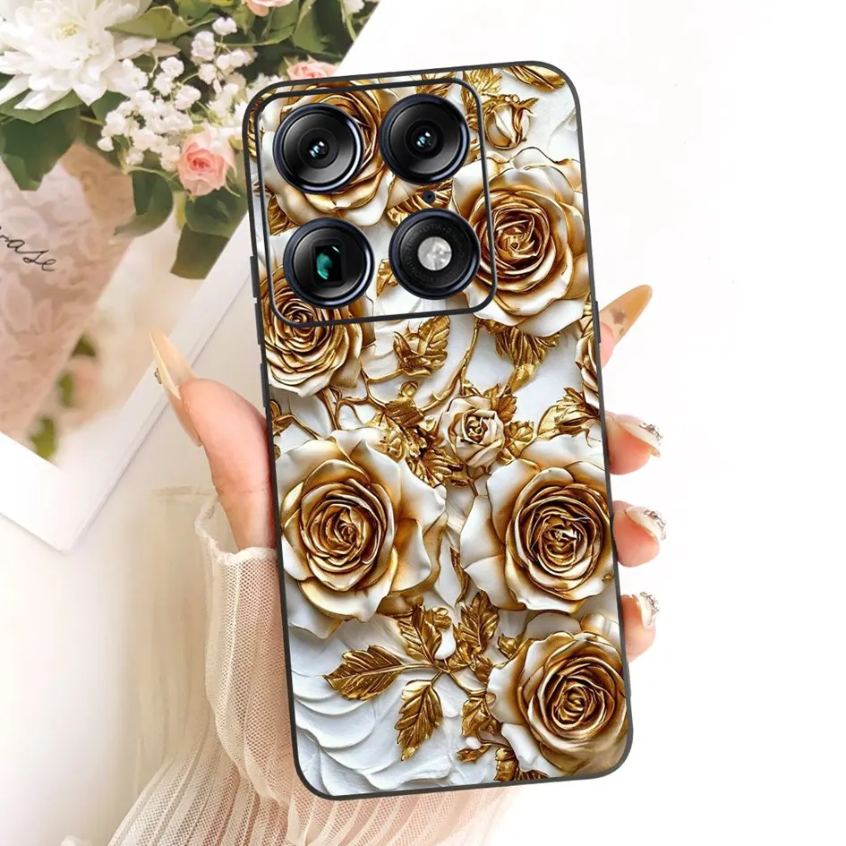 Floral Marble Soft Silicone Protective Case