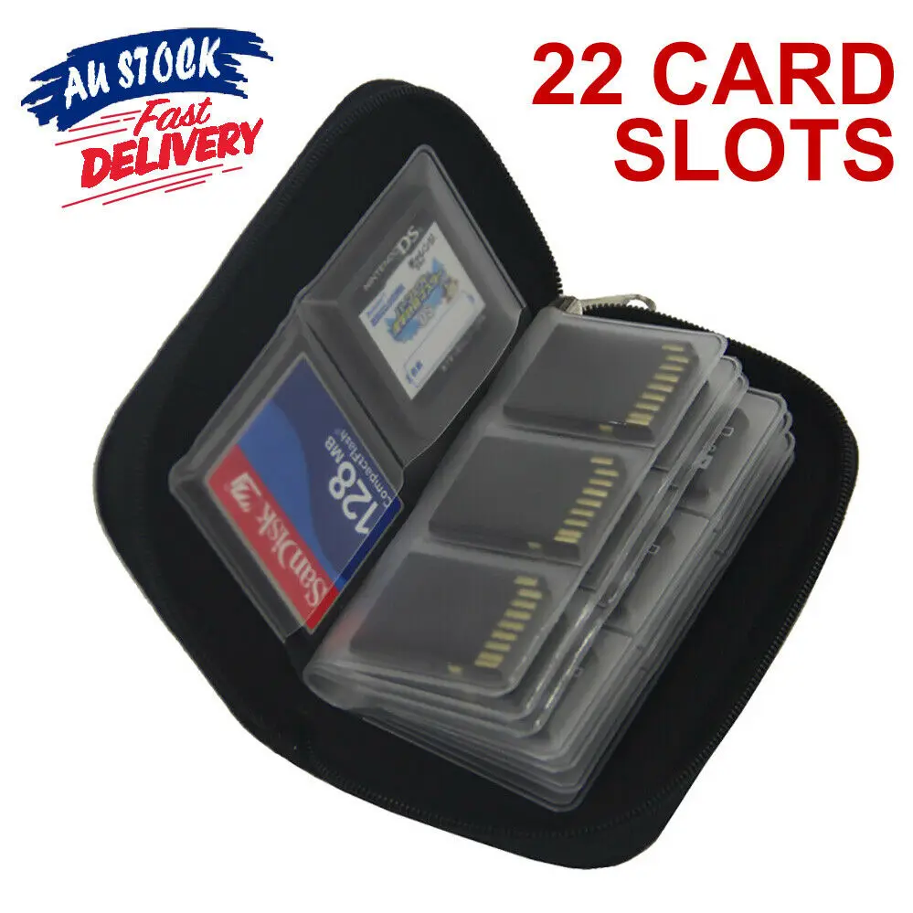 SD MMC SDHC Holder Pouch Storage Case Card Micro Memory CF Carrying Wallet Box Portable Camera Card CF Card Storage Bag 36 slots sd micro sd tf cf card case soft interior holder thicken professional sealing ring memory card storage box microsd