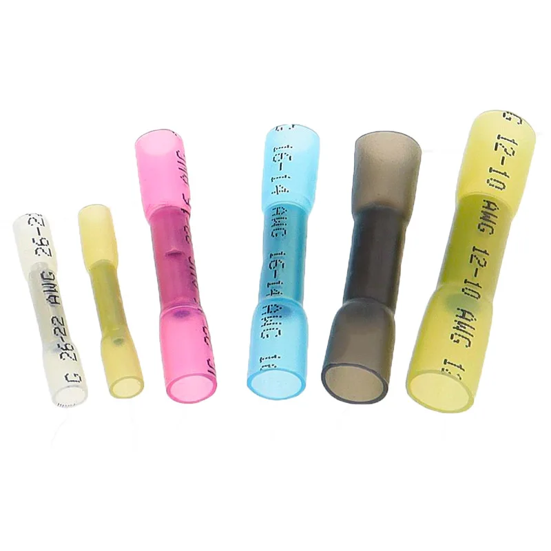 Wire Connectors Heat Shrink Butt Wire Connectors Waterproof Insulated Automobile Wire Cable Crimp Terminals AWG 26-10 0.3-6.0mm2