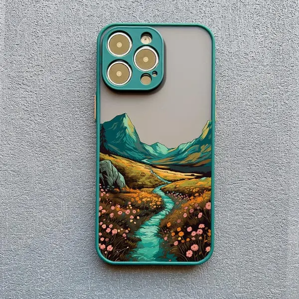 thumbnail image 1 of Funda de teléfono Sunrise Scenery para iPhone 15 14 Plus Pro Max 13 12 11 Pro Max Mini XR X XS 7 8 Plus SE Gorgeous Mountain River Cover, 1 of 5