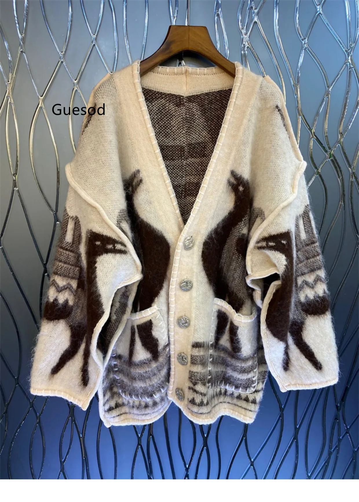 

Women Knitting Outerwear Female Knitted Outerwear Female Winter Loose Thick Sweater New Arrive