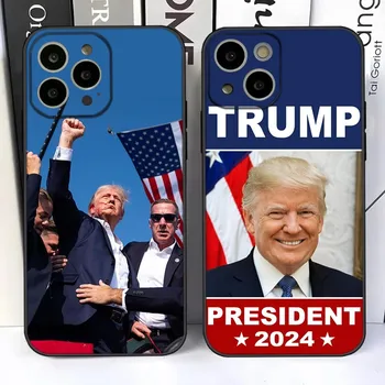 Donald Trump 2024 Phone Case For iPhone 16,15,14,13,12,11 Plus,Pro,Max,XR,XS,X,7,8 Plus,SE,Mini Silicone Soft 1