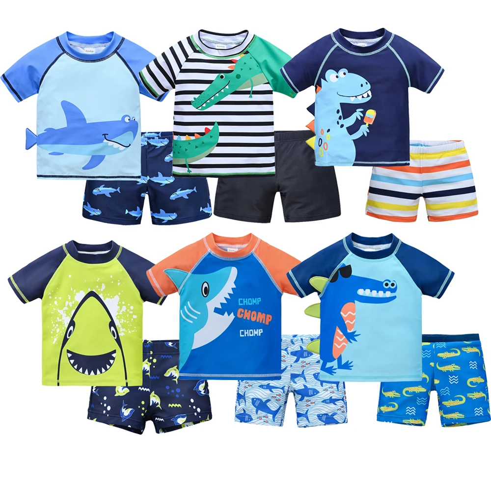Kids Boy Swimsuit 2 Pcs/lot 1-7 Years Summer Children Board Shorts Swimwear Beach Surfing kids swimsuits