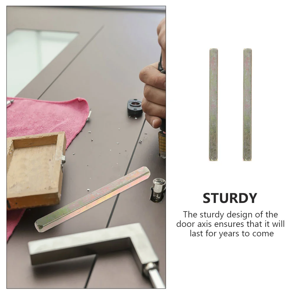 2 Pcs Door Handle Accessories Stylish Spindle Vintage Knob Old Replacement Long Square Bar Style Straight Iron Spare