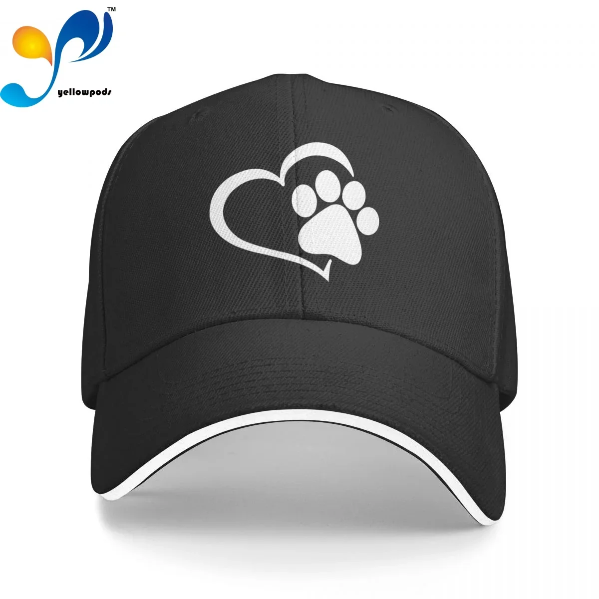 

Бейсболка с принтом Love Paw, унисекс, регулируемые бейсболки, шапки для мужчин и женщин