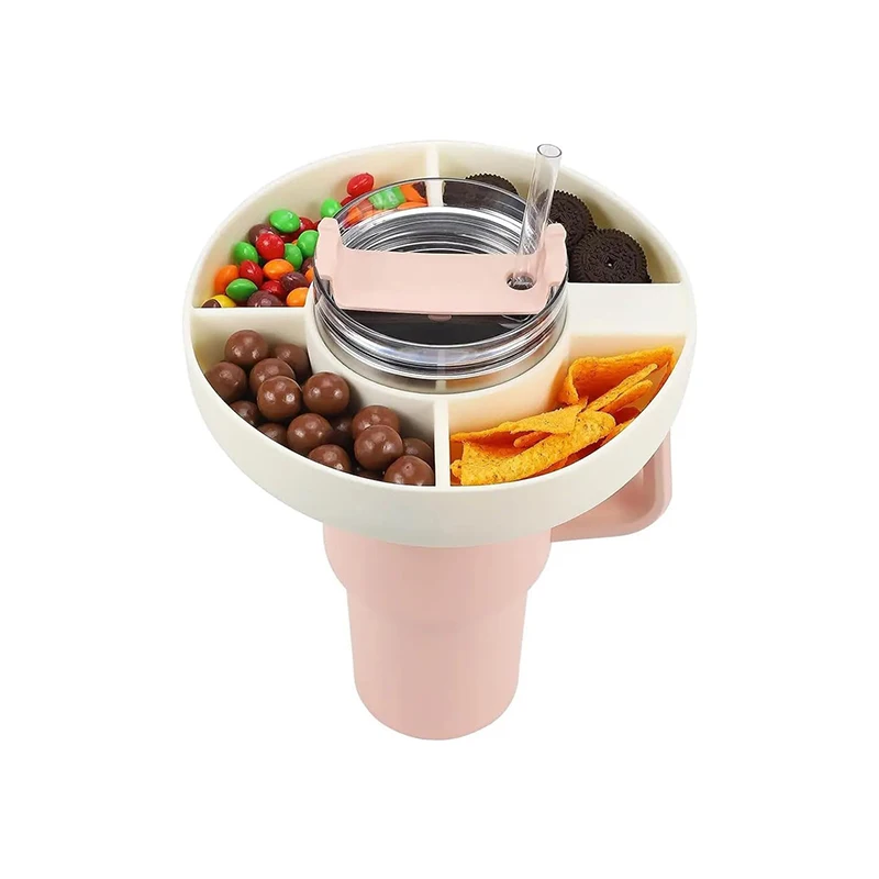 Snack Bowl For Stanley Tumbler Accessories,Silicone Snack For Stanley Cup  40 Oz,Snack Container,4 Compartment Reusable Snack - AliExpress