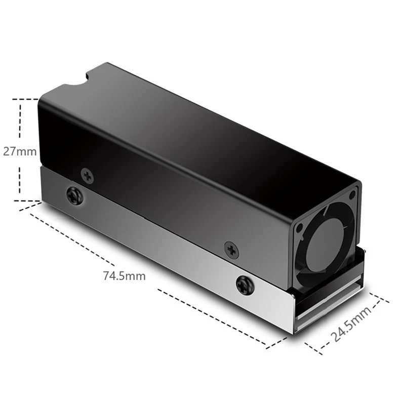 M.2 SSD Nvme Heat Sink M2 2280 Solid State Disk Air Circulation Radiator With Fan Aluminum Heatsink Thermal Pad Cooler