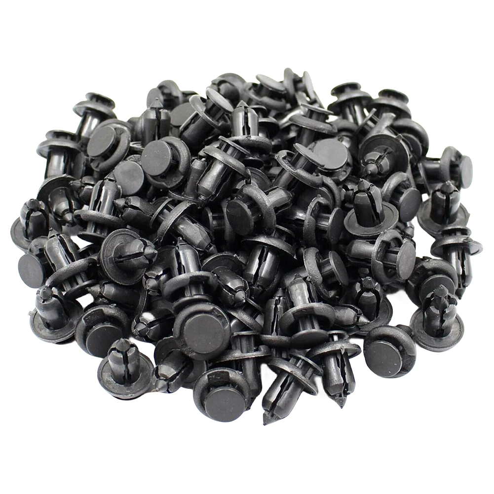 Hood Fender Push Rivets 10mm Car Rivet Fastener Black Auto Fasteners Rivets Clips Plastic Door Panel Fender Liner Retainer Clip