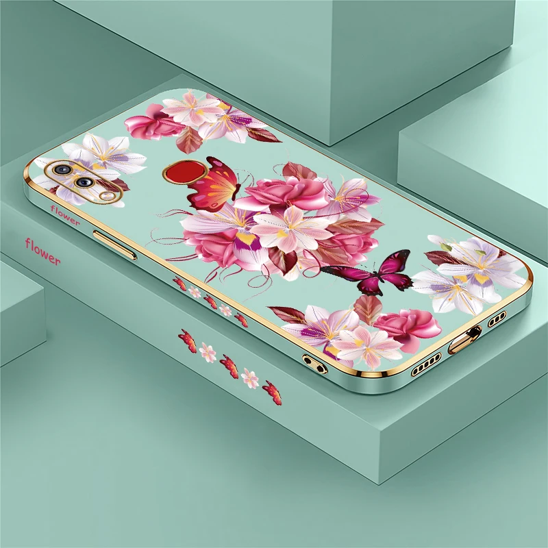 Vibrant Floral Plating Phone Case Cover