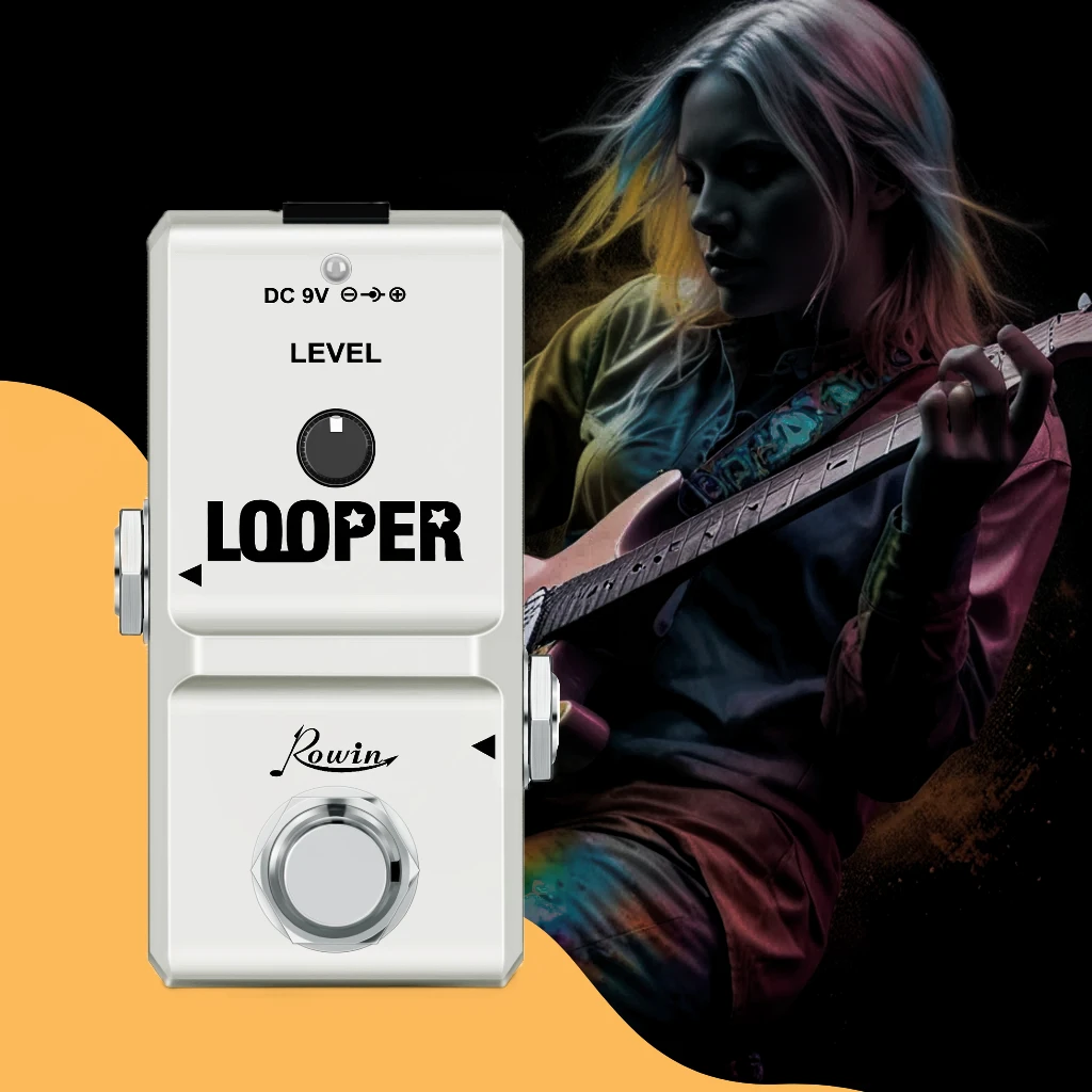 48K NANO Looper Electric Guitar Bass Effect Loop Pedal 10 Mins of Recording Unlimited Overdubs USB Port Bypass Mini