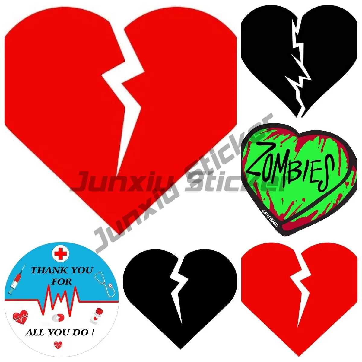 Cuore Spezzato Jdm Sticker Graphic Auto Wall Laptop Cell Truck Sticker Per Windows Cars Trucks Stoppini A Qualsiasi Superficie Piana E Liscia