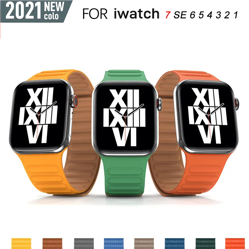 Ремешок силиконовый для Apple Watch Band кожаный браслет iWatch Series 7 6 SE 5 4 3 42 мм 38 44 45 |