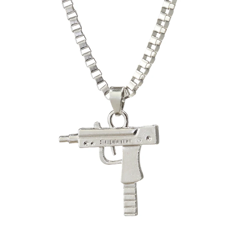 New Hip Hop UZI Kolye GUN Shaped 