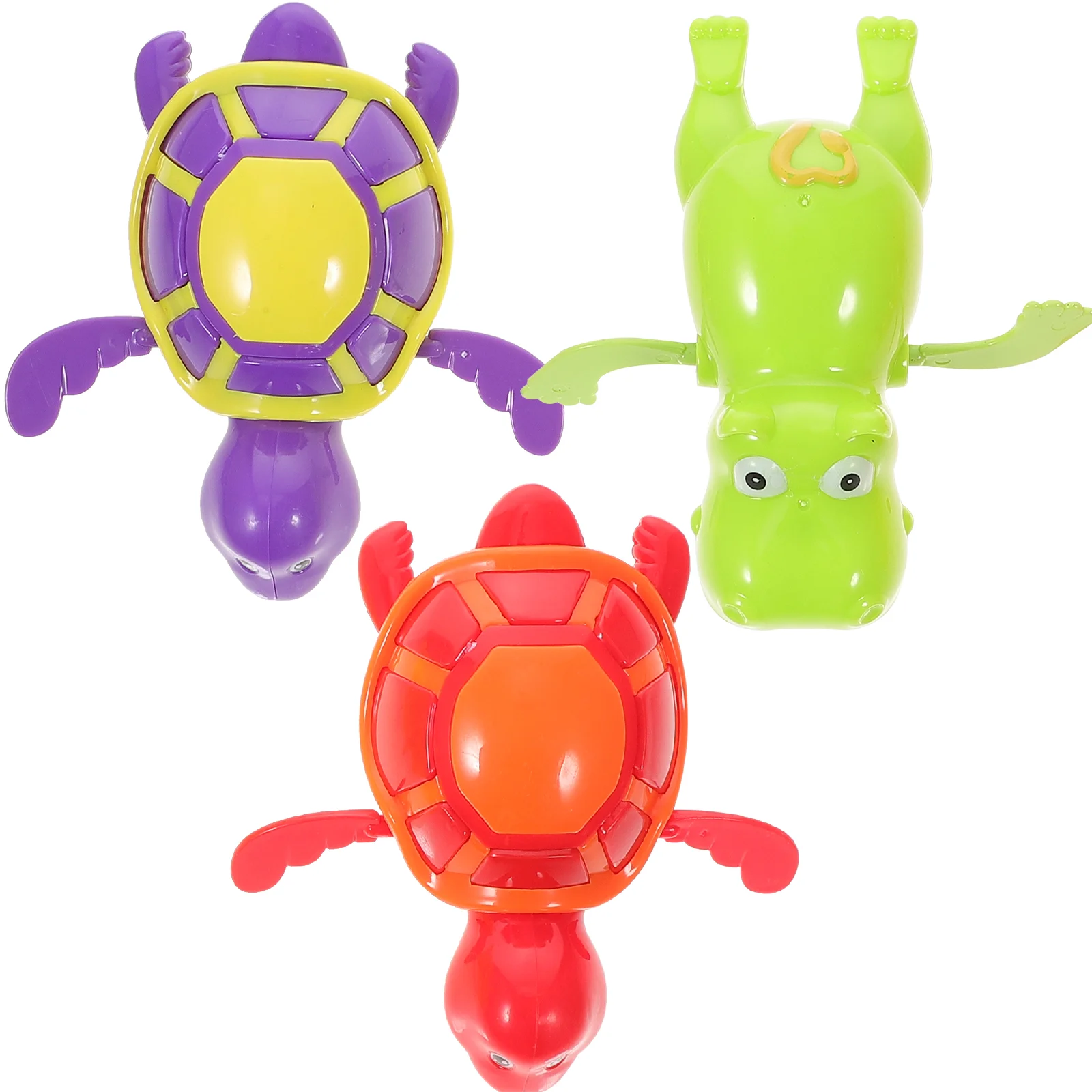 

3pcs Bath Toys, Funny Turtle Crocodile Bathtub Wind Toys for Kids Toddlers Swimming Clockwork Water Toys