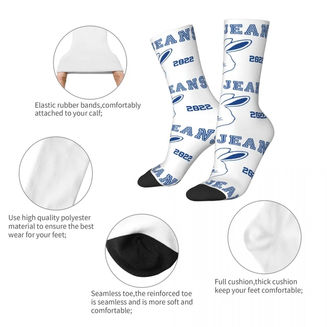 Casual Male Socks New Jeans Bunny Merch Super Soft Kawaii Rabbit Face  Graphic Sock All Seasons - AliExpress