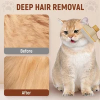 Cat Brush for Shedding, New Cat Deshedding Brush with Release Button, Cat Grooming Brush for Short and Long Haired Cats 2